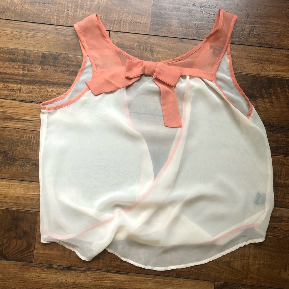 Chiffon assymetrical open back top